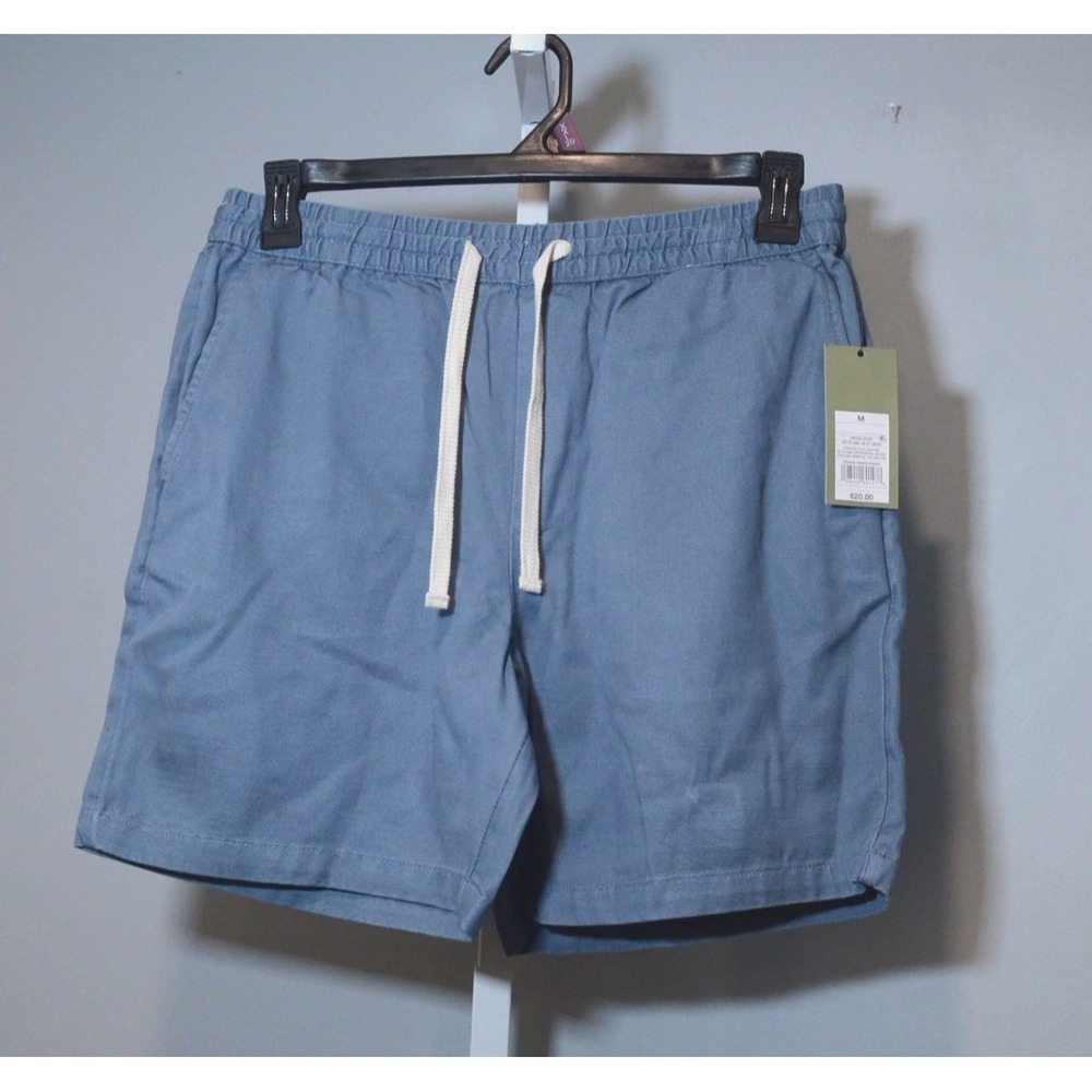 NWT Goodfellow & Co Men's M Blue Pull-on Shorts Drawstring Adjustable Waist
